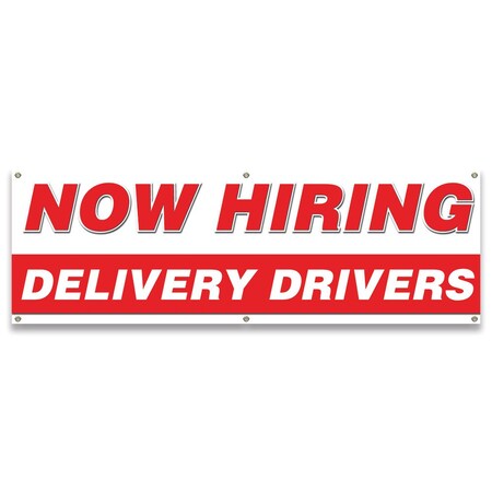 Signmission Now Hiring Delivery Drivers Banner Apply Inside Accepting Application Single Sided B-72-30229
